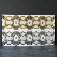 Carreaux muraux en céramique de qualité supérieure, de luxe, effet brillant, design d'intérieur, décoratifs, dorés et argentés, troisième cuisson, 300*600 30x60 12x24
