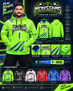 Sudadera con Capucha Personalizada para Hombre, Color Verde Neón, con Estampado Gráfico, Felpa Gruesa, Estilo Urbano, Bolsillo Canguro, Deportiva - Product Image 6