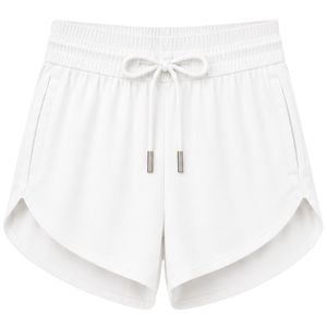 Shorts Deportivos Blancos para Mujer, Cintura Elástica con Cordón, para Correr, Gimnasio, Entrenamiento, Casuales, de Secado Rápido, Ropa Deportiva Activa, Proveedor OEM Personalizado - Product Image 1