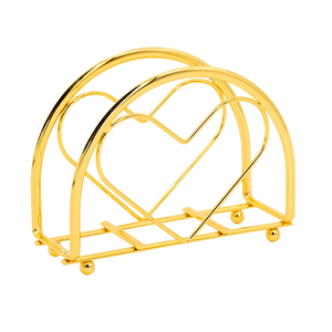 Servilletero de Metal con Diseño de Corazón Dorado, Elegante Organizador de Servilletas para Mesa, Decorativo para Mesa de Comedor, Restaurante, Cocina - Product Image 3