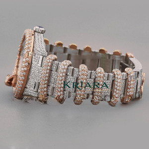Reloj de Plata de Acero Inoxidable con Diseño de Moissanita, Resistente al Agua, Elegante y Funcional, con Características de Diamante Real - Product Image 3