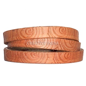 Hot Sale DIY Craft Jewelry Accessories Latest Textured <b>Leather</b> Lace Flat Metal Findings 10mm Cord Sizes Vintage Finish Deco Art - Product Image 2