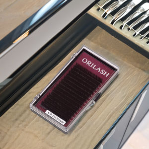 Extensiones de Pestañas de Visón Individuales Largas Naturales Hechas a Mano en Corea de Marca Privada con Pegamento de Seda Mate BlackBerry - Product Image 4