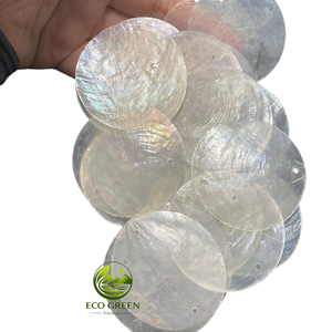 Disco de Concha de Capiz Natural, Forma Redonda, Doble Perforación, para Adornos Navideños, Campanas de Viento, Decoración del Hogar, Manualidades, Suministro de Fábrica - Product Image 6