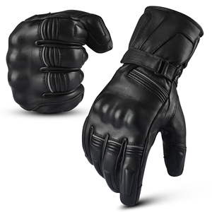 Professional Men's Genuine <b>Leather</b> Motorbike Gloves Long <b>Cuff</b> Touring Racing Motorcycle Protective Gloves Custom Logo - Product Image 2