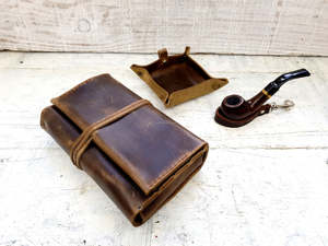 Pochette de rangement pour pipes en cuir véritable sur mesure, fabriquée à la main, accessoires de voyage PRB-0016 - Product Image 5
