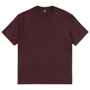 T-shirt en coton uni pour homme, tissu doux, respirant et léger, manches courtes, col rond, vêtement décontracté pour impression en gros - Product Image 1