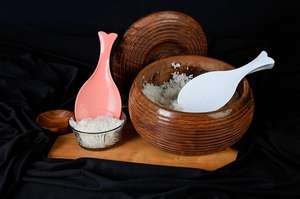 Cuchara para arroz de plástico antiadherente, cuchara de cocina duradera, antiadherente, ligera, fácil de limpiar, ecológica para el hogar - Product Image 3