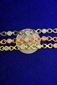 Bracelet tennis infini en moissanite de qualité supérieure, plaqué or rose jaune sur argent sterling 925, bijou cadeau pour un usage quotidien - Product Image 5