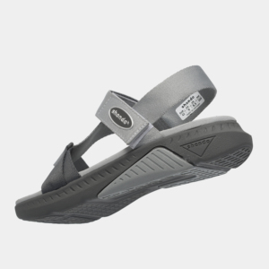 Sandalias Unisex Grises con Punta Abierta, Estilo Casual, Cierre de Velcro, Tiras Cruzadas, Material Superior de Nailon - Product Image 3