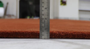 Tapis rond moderne en laine orange et Tencel, écologique, fait main, tufté, sur mesure, pour la maison, le bureau, le camping, la prière - Product Image 6