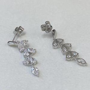 Pendientes de Diamante en Forma de Pera, Pendientes Colgantes con Diamantes Cultivados en Laboratorio, Pendientes de Oro, Pendientes Elegantes para Novia, Boda, Regalo - Product Image 2