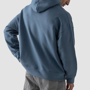 Sweat à capuche superposé d'hiver de qualité supérieure, manches longues, 100 % coton molletonné respirant, disponible en gros pour hommes - Product Image 1