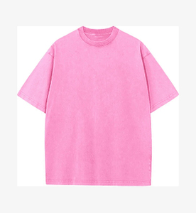 เสื้อยืดคอตตอน 100% ทรงโอเวอร์ไซส์ สไตล์วินเทจ ลวดลายย้อมสีแบบแอซิดวอช แต่งดีเทลขาดๆ  สำหรับทุกเพศ พร้อมปักโลโก้ตามสั่ง - Product Image 4