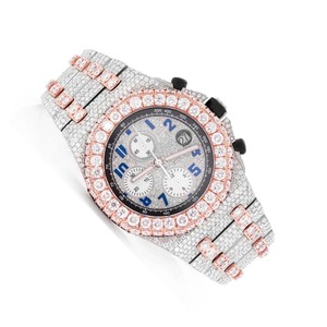 Nouvelle montre Bling de luxe à la mode Lab Diamond VVS Moissanite montres de luxe fantaisie faites à la main pour montre pour hommes Stock à portée de main - Product Image 2