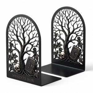 Custom Dragon Metal Bookends | Fantasy Style <b>Book</b> Stand | Dark Academia Decor | Bulk Wholesale for Bookstores - Product Image 1
