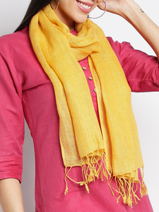 Custom Solid Dyed Linen Cotton Scarf Personalized Fashion <b>Wraps</b> Traditional Scarves & <b>Shawls</b> - Product Image 4