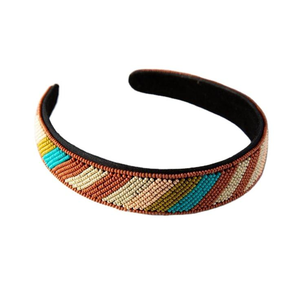 Diadema Bordada a Mano, Diadema Elástica con Bordado Étnico, Cinta para el Cabello con Bordado Vintage - Product Image 2