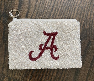 Monedero pequeño con cuentas, monedero de moda, mini cartera con cuentas, bordado de punto de cruz, decoración de perlas, accesorio elegante. - Product Image 3