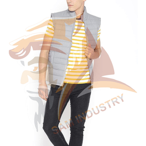 เสื้อแจ็คเก็ตพัฟเฟอร์แบบสั่งทำ OEM ดีไซน์ทันสมัยขายดีที่สุด เสื้อแจ็คเก็ตพัฟเฟอร์แบบไม่มีแขน เสื้อผ้าผู้ชายแฟชั่น เสื้อแจ็คเก็ตแบบไม่มีแขน - Product Image 4