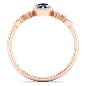 REYES Wholesale Price Oval Cut 0.5Ct Blue Sapphire Gemstone <b>Rings</b> in 925 Sterling <b>Silver</b> Moissanite Engagement <b>Solitaire</b> <b>Rings</b> - Product Image 4
