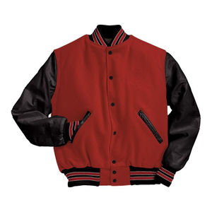 Veste universitaire pour homme, nouvelle mode, en laine d'hiver, style baseball, avec manches longues en cuir, logo personnalisé sur tissu toile - Product Image 6