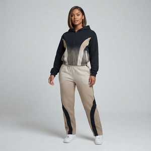 Joggers vintage délavés personnalisés pour femmes, pantalons de survêtement décontractés coupe ample en mélange de coton, style streetwear, bas de tenue tendance - Product Image 3