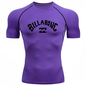 เสื้อรัดกล้ามเนื้อ MMA แบบสั่งทำโลโก้ได้ สำหรับ No Gi Grappling Jiu Jitsu BJJ แขนสั้น บริการ OEM - Product Image 2