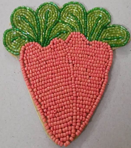 Posavasos con Cuentas, Diseño de Flores Amarillas y Verdes, Manteles Individuales Clásicos con Bordado de Cuentas - Product Image 3