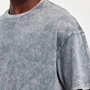 Camiseta Extra Grande de Primera Calidad, 250 GSM, Lavado Ácido, para Hombre, Alta Calidad, Estilo Vintage, Hombros Caídos, Streetwear - Product Image 6