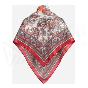 Women's Square Silk Scarf Floral Print Elegant Multi-Functional Fashion Accessory All Seasons - Product Image 2