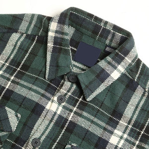 Camisas de Franela de Algodón Grueso para Hombre, Diseño a Cuadros con Cuello Alto y Botones, Talla 6XL, Unidad Individual, Personalizables con Logotipo - Product Image 6