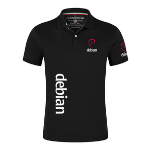 Camisa de Manga Corta de Algodón Blanca para Hombre FASHIONNEWS, con Estampado del Logotipo Debian, Transpirable, Corte Regular, Cuello Clásico, Estilo Hawaiano - Product Image 2