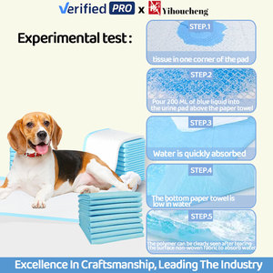 YHC Mini Einweg Welpen training Windel PE Papier Material Benutzer definiert SAP 60*60 <span class=keywords><strong>Wee</strong></span> Pads Hund Katze Töpfchen Urin Absorption - Product Image 5