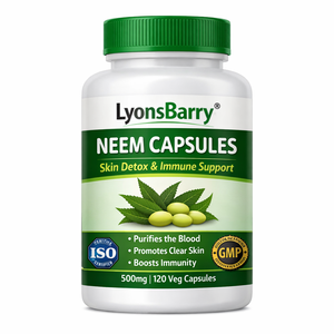 Cápsulas de Neem para Adultos, Antioxidante, Tratamiento para el Acné, Desintoxicación de la Piel y Apoyo Inmunológico, Marca Privada OEM, Certificado GMP, Sin Gluten - Product Image 1