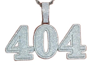 Forme ronde blanche Moissanite diamant 404 pendentif personnalisé pendentif en argent Sterling 925 et autres bijoux en diamant - Product Image 2