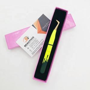 แหนบต่อขนตาทำจากสเตนเลสชนิดปลายแหลมแบบมืออาชีพพิมพ์ลายดีไซน์แบบยั่งยืน - Product Image 2