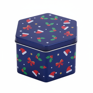 Lata de Metal con Forma de Copo de Nieve Navideño para Envasar Chocolate, Dulces y Regalos - Product Image 2