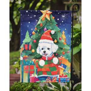 Bichon Frise Noël Jardin Drapeau Multicolore Décoratif Boîte Aux Lettres Drapeau pour Patio Oeuvre Cour Pelouse Signes pour Lits De Fleurs pour - Product Image 3