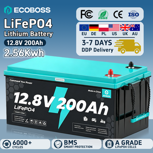 แบตเตอรี่ LiFePO4 12.8V 200Ah เกรด A แบบ Deep Cycle 6000 รอบ พร้อมระบบ BMS ในตัว ป้องกันการชาร์จเกิน สำหรับโซลาร์โฮม RV เรือ - Product Image 1
