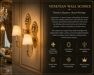 Statement Venetian Baroque Luxury <b>Wall</b> <b>Sconce</b> Decorative <b>Wall</b> <b>Light</b> with Elaborate Ornamental Mirror Detailing, Decorative Brass - Product Image 5