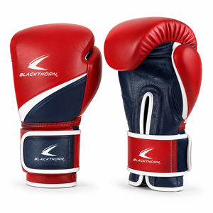 ถุงมือชกมวย MMA สำหรับผู้ใหญ่ แบบสั่งทำพิเศษ สำหรับฝึกซ้อม คิกบ็อกซิ่ง มวยไทย ออกกำลังกาย สายรัดกว้าง 4 นิ้ว ซับเหงื่อได้ดี ผลิตจาก PU+ฟองน้ำ พร้อมแถบตีนตุ๊กแก - Product Image 1