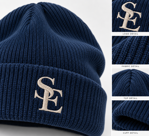 Premium Fine Gauge Knitted <b>Beanie</b> Lightweight Soft Ribbed Cuff Warm Winter <b>Hat</b> Custom Embroidered Logo OEM ODM Wholesale Style - Product Image 2