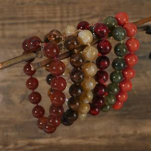 Trendy Vintage Geometric Resin Beaded <b>Necklace</b> Bold Colorful <b>Statement</b> Jewelry Unisex Stylish Lightweight Accessory Everyday - Product Image 6