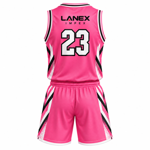 Ensemble d'uniformes de basketball de haute qualité, maillot et short personnalisés imprimés par sublimation, tissu respirant en mesh, pour hommes adultes, entraînement, club - Product Image 3