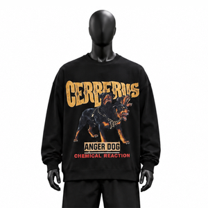 เสื้อสเวตเชิ้ตคอกลมแขนยาวพิมพ์ลายกราฟิกสไตล์วินเทจแนวสตรีทแวร์ทรงโอเวอร์ไซส์ผ้าฝ้ายสำหรับผู้ชาย - Product Image 1