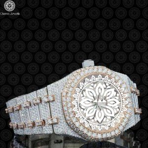 Charm_Jewells Luxury Stainless Steel Tonneau <b>Watch</b> 40mm Analog Quartz <b>Diamond</b> Encrusted Buckle Women's Fashion - Product Image 2