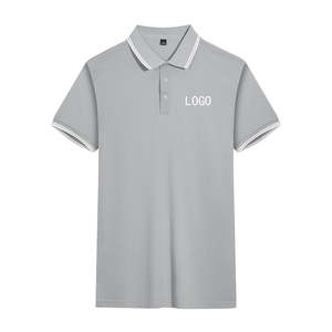 New arrival polo T-shirt plain custom logo fast dry Men's <b>Classic</b> Fit Short Sleeve Solid Soft cotton polyester - Product Image 4