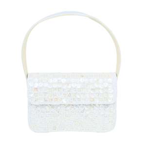 Sac à bandoulière en daim fait main avec perles et pompons, sac à main classique décontracté pour soirée, fête ou mariage - Product Image 6