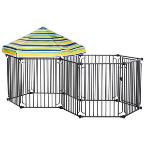 Recinto per Animali Domestici con Motivo a Tinta Unita per Cani di Piccola e Media Taglia, 120 cm di Altezza con Porta e Copertura Rimovibile, per Uso Interno ed Esterno, Adatto anche per Maiali - Product Image 1